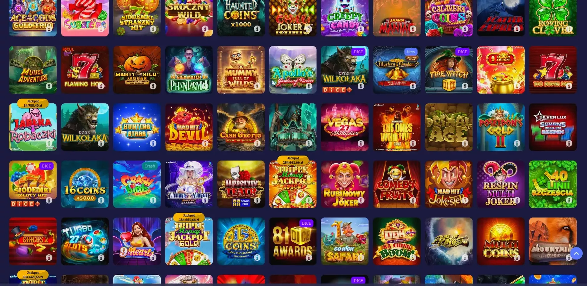 Игровой интерфейс казино Зума